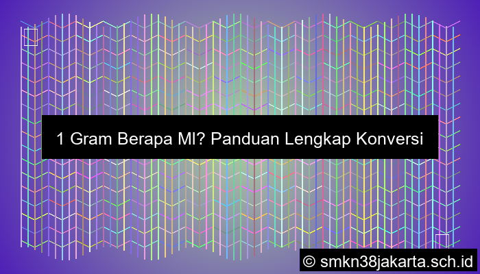 1 Gram Berapa Ml