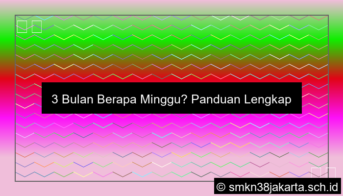 3 Bulan Berapa Minggu