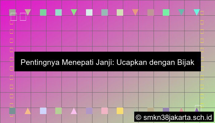 Apabila Berjanji Sebaiknya Mengucapkan