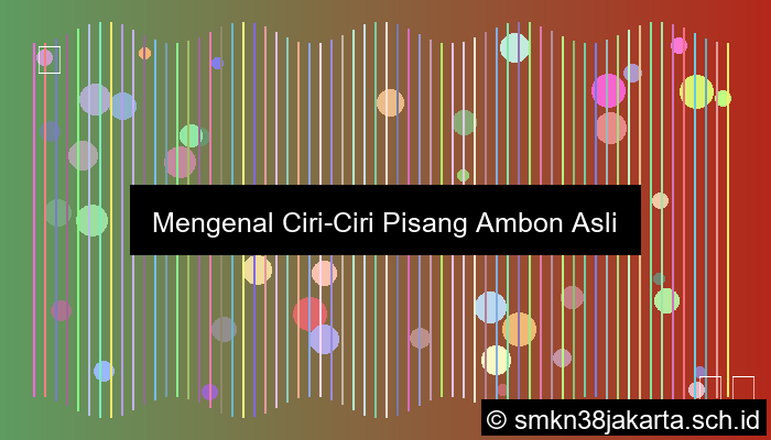 Ciri Ciri Pisang Ambon