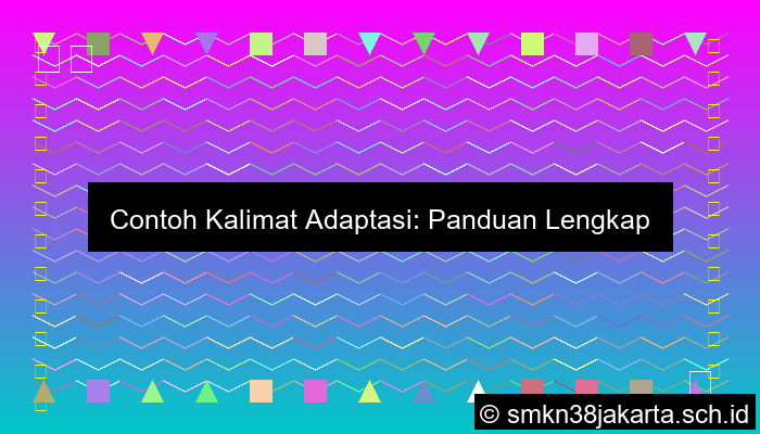 Contoh Kalimat Adaptasi
