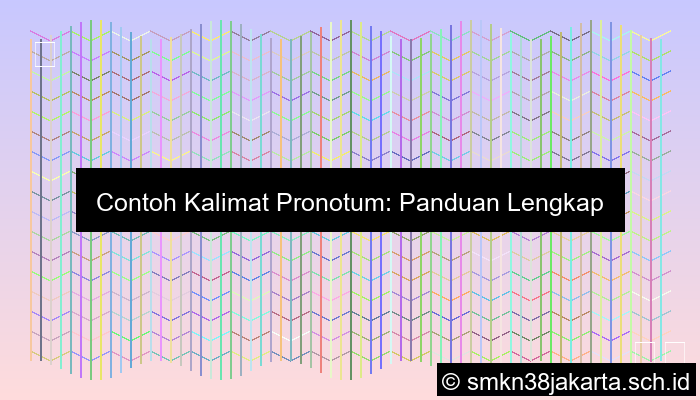 Contoh Kalimat Pronotum