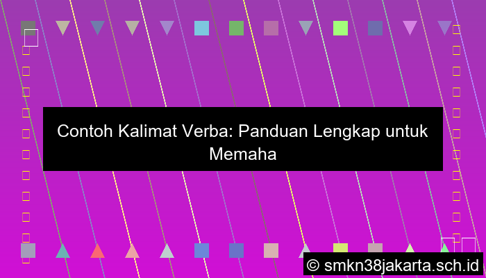 Contoh Kalimat Verba