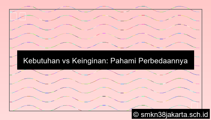 Contoh Kebutuhan Dan Keinginan