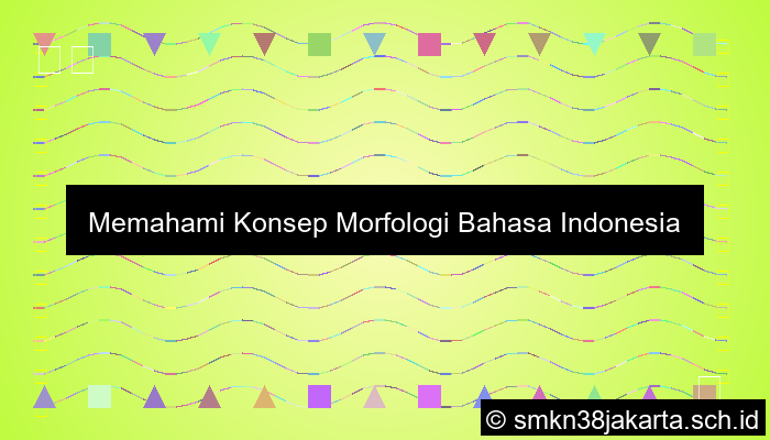 Contoh Konsep Morfologi