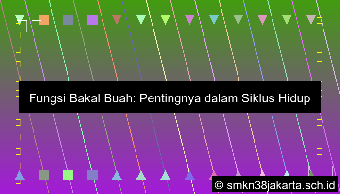 Fungsi Bakal Buah