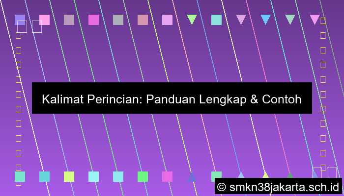 Kalimat Perincian Adalah