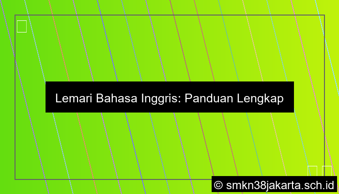 Lemari Bahasa Inggrisnya