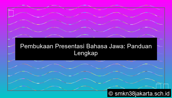 Pembukaan Presentasi Bahasa Jawa