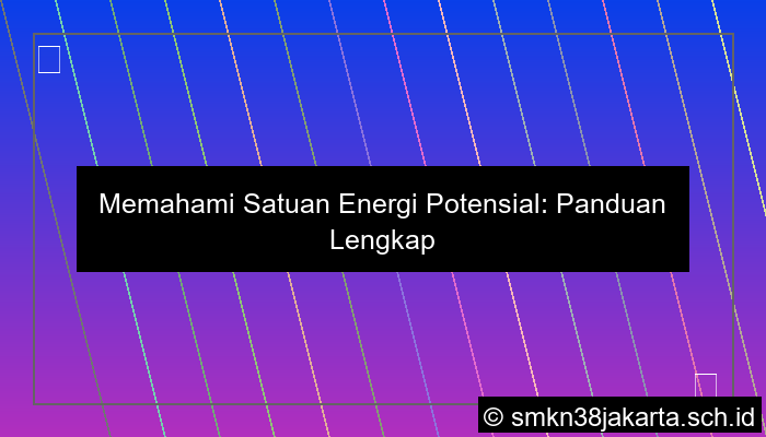 Satuan Energi Potensial