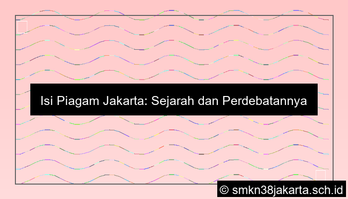 Sebutkan Isi Piagam Jakarta
