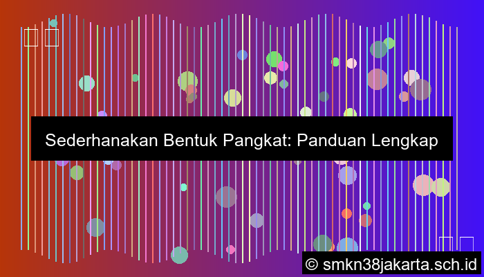 Sederhanakan Bentuk Pangkat Berikut