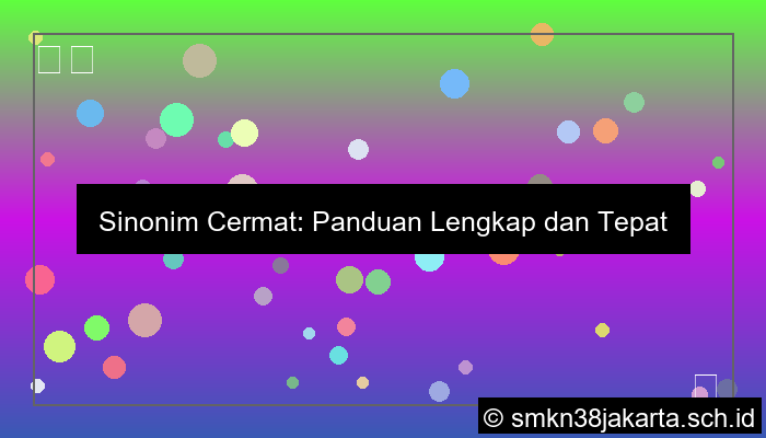 Sinonim Cermat