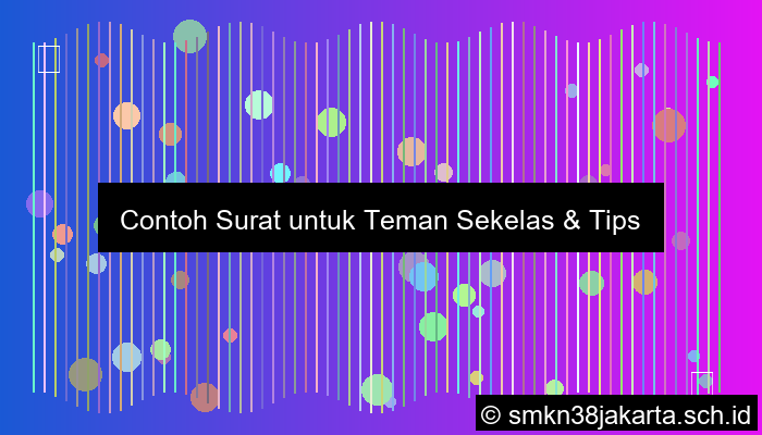 Surat Untuk Teman Sekelas