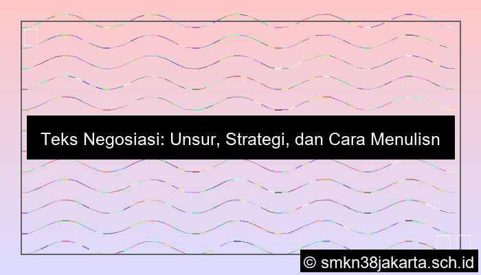 Teks Negosiasi Biasanya Mengandung