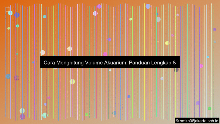 Cara menghitung volume aquarium