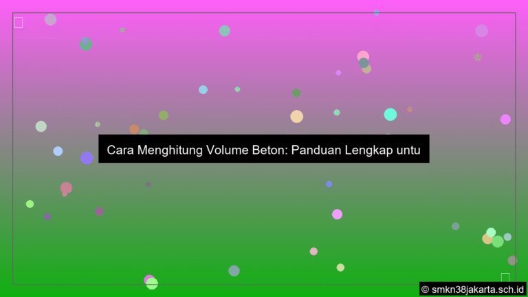 Cara menghitung volume beton