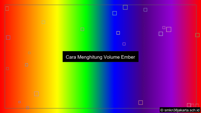 Cara menghitung volume ember