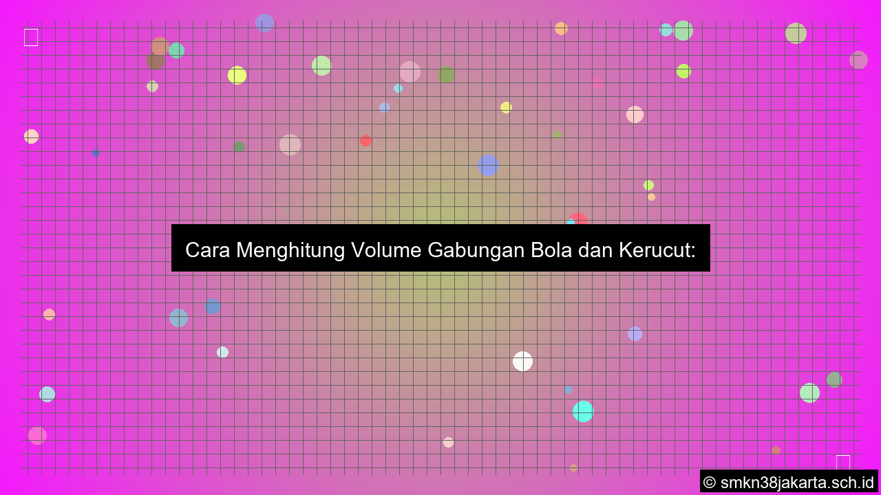 Cara menghitung volume gabungan bola dan kerucut