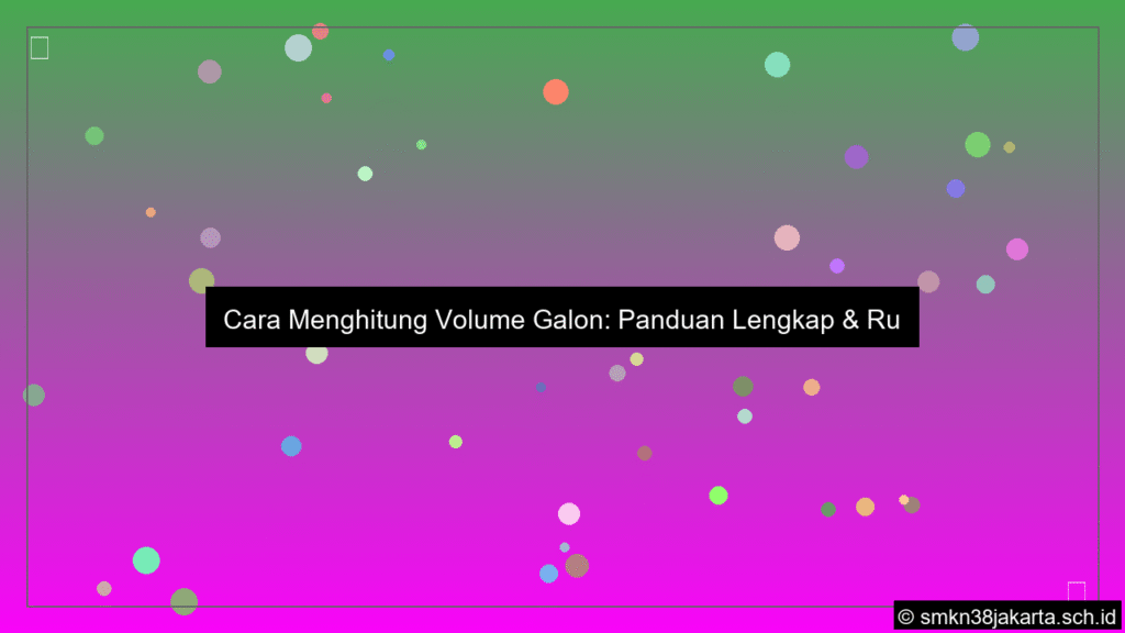 ilustrasi Cara menghitung volume galon