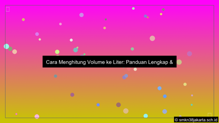 Cara menghitung volume ke liter