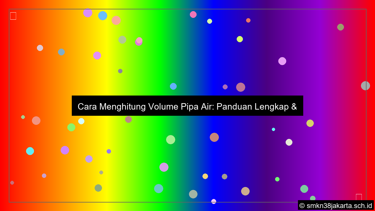 grafik Cara menghitung volume pipa air