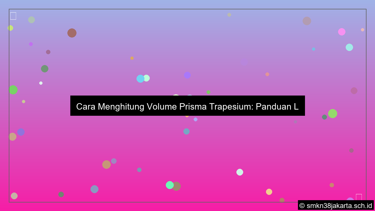 Cara menghitung volume prisma trapesium