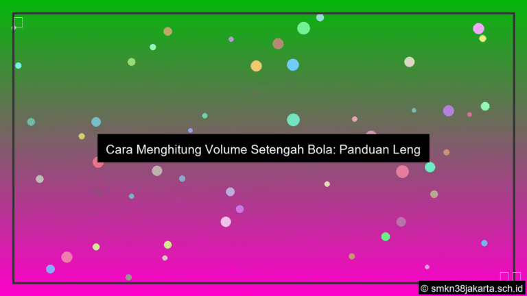 Cara menghitung volume setengah bola