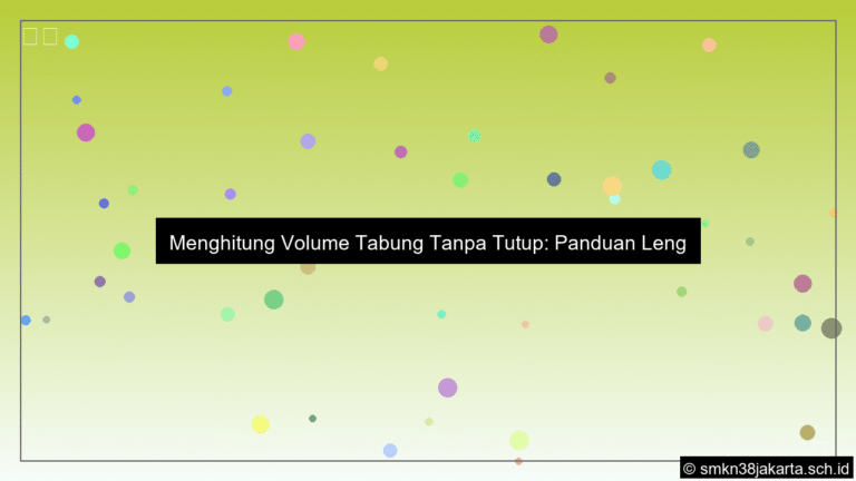 grafik Cara menghitung volume tabung tanpa tutup