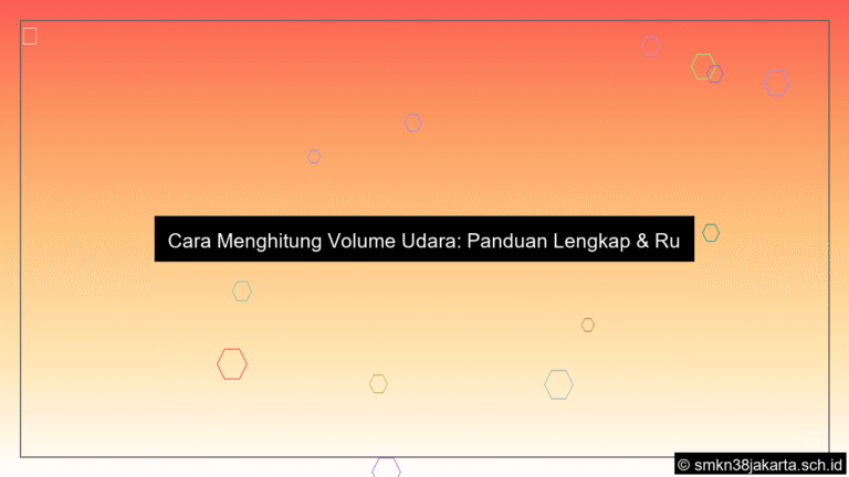 Cara menghitung volume udara