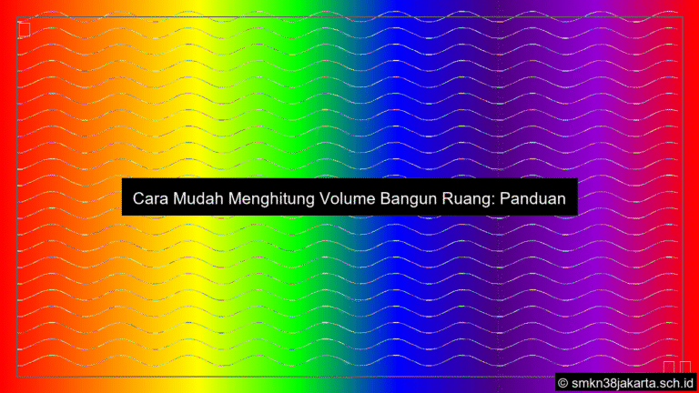 Cara mudah menghitung volume bangun ruang