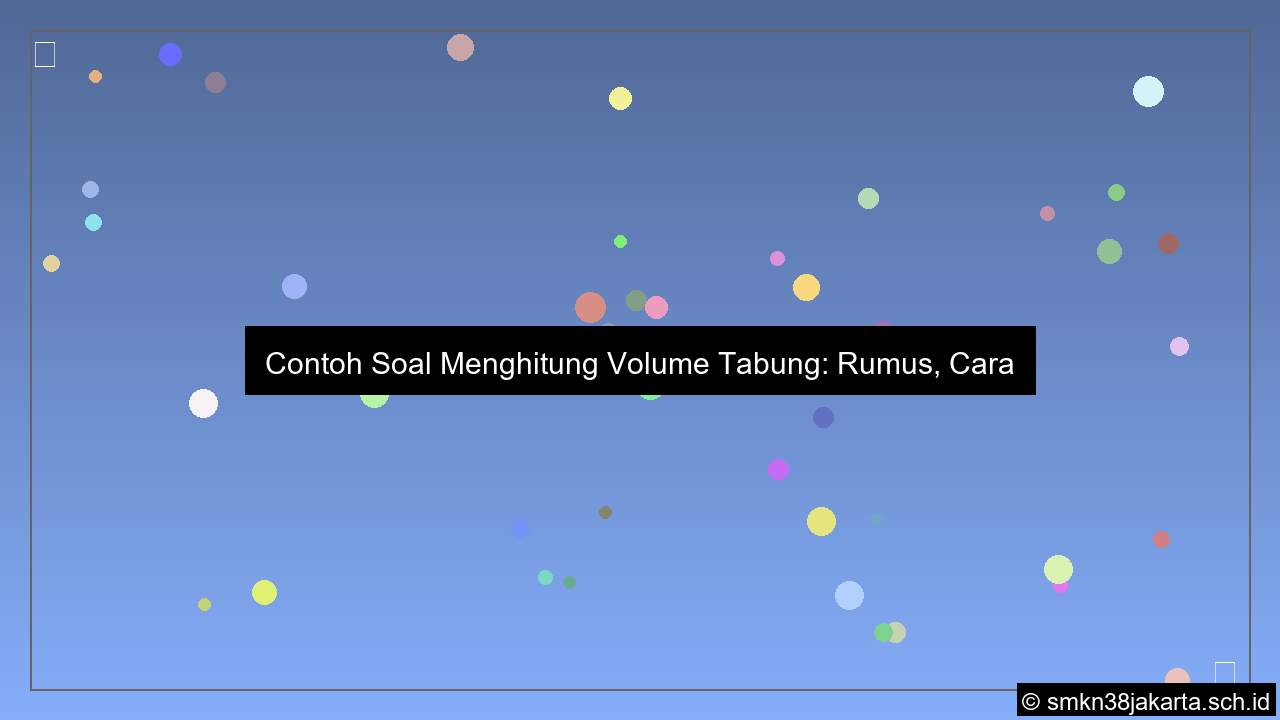 Contoh soal menghitung volume tabung
