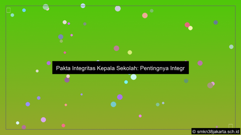 pakta integritas kepala sekolah