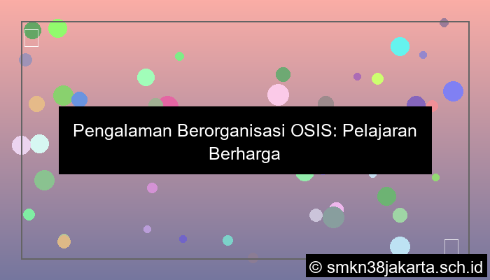 pengalaman berorganisasi osis