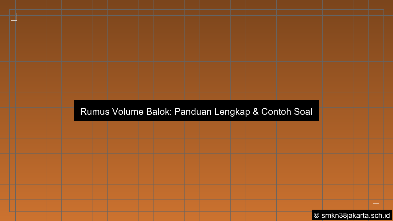 Rumus volume balok