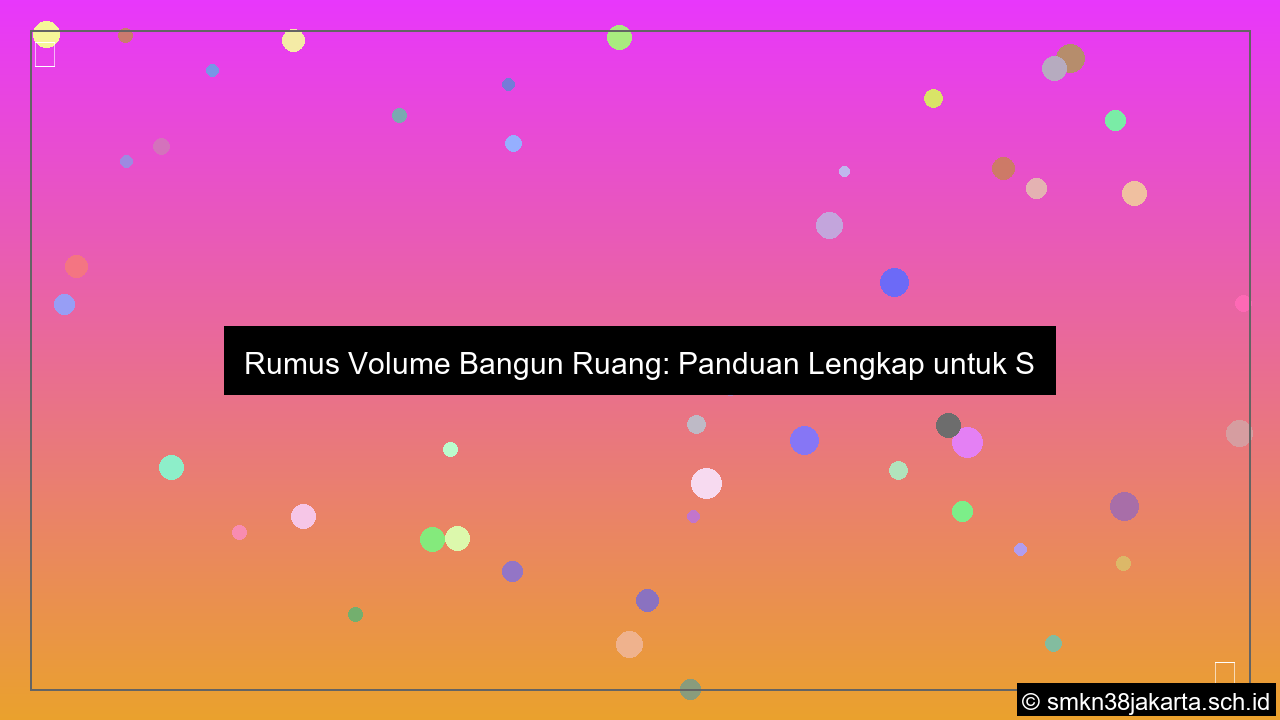 Rumus volume bangun ruang