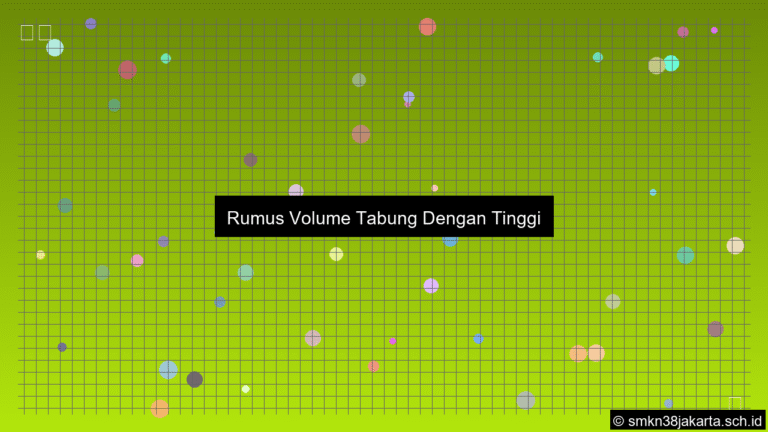 Rumus volume tabung dengan tinggi
