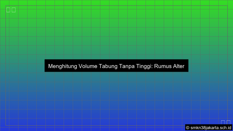 desain Rumus volume tabung tanpa tinggi
