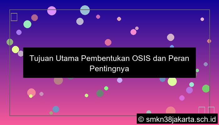 sebutkan tujuan utama terbentuknya osis