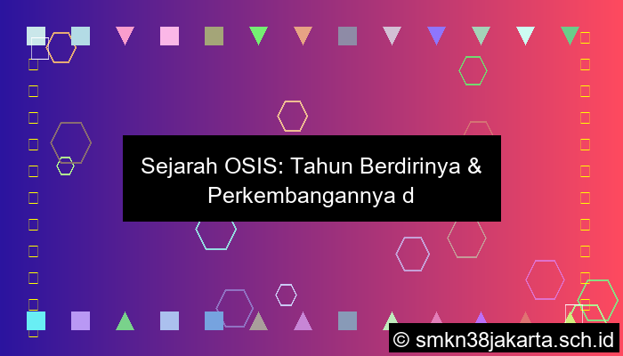 ilustrasi tahun berapa osis didirikan