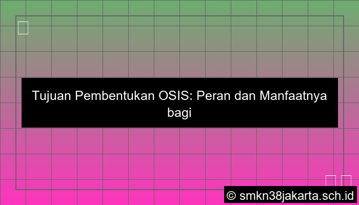 tujuan osis dibentuk