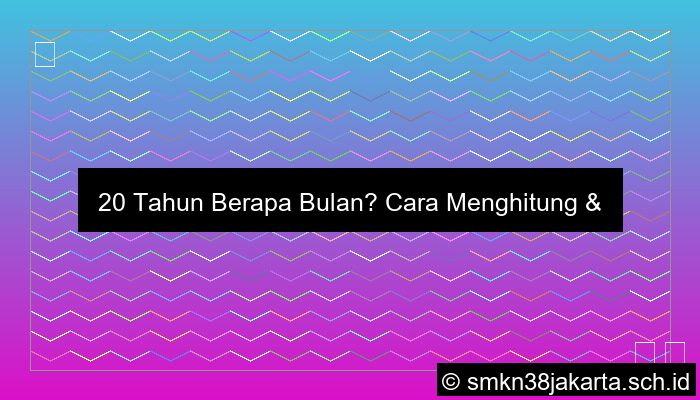 desain 20 tahun berapa bulan