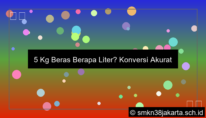 ilustrasi 5kg beras berapa liter