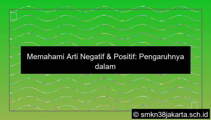 gambar arti negatif dan positif