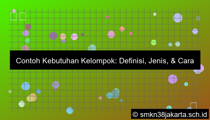 contoh kebutuhan kelompok