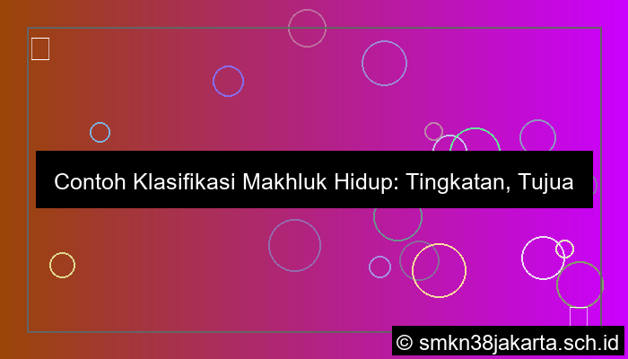 visual contoh klasifikasi makhluk hidup