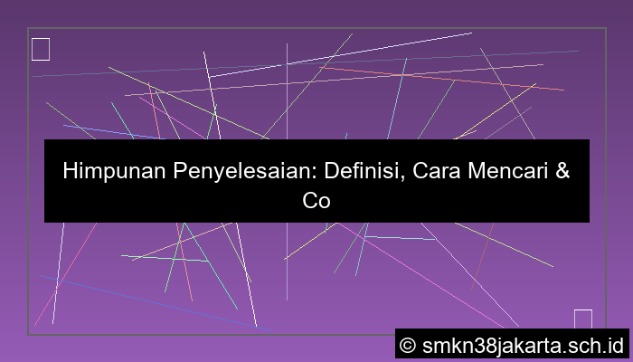 ilustrasi himpunan penyelesaian dari