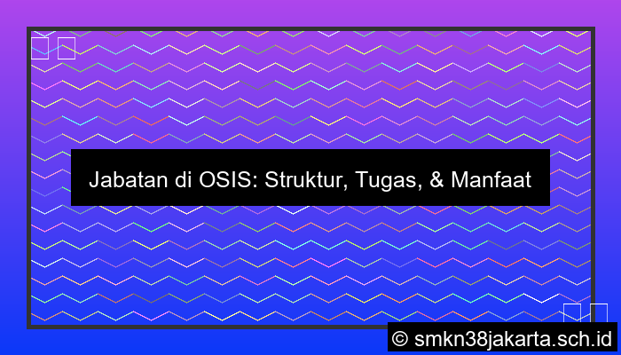 jabatan jabatan yang ada di osis