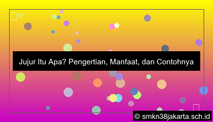 gambar jelaskan pengertian jujur