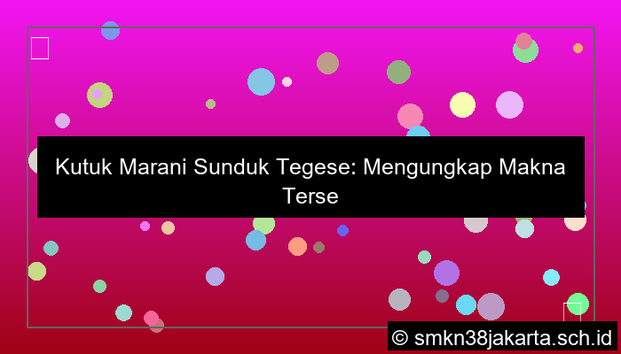 kutuk marani sunduk tegese